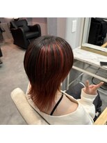 ウェーブ(WAVE)&nbsp;【アンブレラカラー】赤髪/ウルフ/アンブレラカラー/