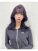 ゼスト 吉祥寺店(ZEST) ボルドーカラー/ブリーチなしダブルカラー/韓国ヘア 吉祥寺桜