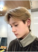 フェザーショートメンズセンターパート