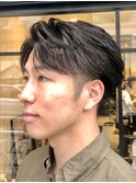 センターパート/フェザーショート/メンズショート/ビジネスヘア
