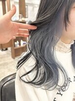 ラック 表参道(LUCK)&nbsp;インナーカラーアクアブルー/ブルーカラー/表参道/原宿/20代