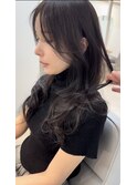 レイヤーカット&ダークグレージュ【福岡レイヤーカット】