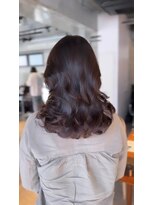 レノラ 本町(LENORA) 美髪ミディアムレイヤーカットデジタルパーマチェリーブラウン