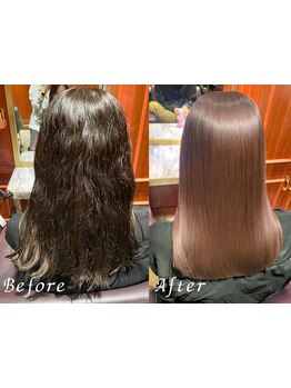 最高峰の艶が欲しい方に向けた縮毛矯正★朝の15分を、自分磨きの時間に【吉祥寺/髪質改善】