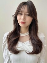 バイオレット 栄店(Violet)&nbsp;ロングレイヤー顔まわりカット2wayバング韓国レイヤー似合わせ