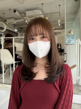 アクアオモテサンドウ(ACQUA omotesando) ☆初カラーブリーチなしショコラブラウンミディアムレイヤー