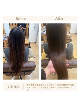 グランバイ アトリエドングリ(Grand × AtlierDonguri) お客様髪質改善データ2014（髪質改善縮毛矯正カラー）