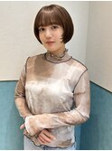レイヤーボブ/ミルクティーベージュ/髪質改善/顔周り/立川