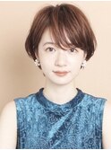 ひし形ショートボブ/大人ショートヘア/40代/50代/60代/表参道