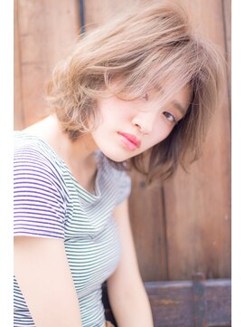 ロンド ルージュ 銀座店(Lond rouge) 【佐藤詩穂】シフォンベージュカラーでボブに軽さと柔らかさを