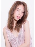 外人風カラーセミロング