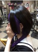 ツーセクションウルフ姫カットインナー紫TRICKstyle!