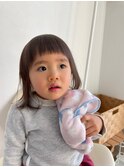 キッズカット/前髪/眉上/ラウンドバング/かわいい/女の子カット