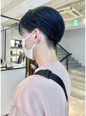 韓国 ツーブロックマッシュ ネイビーカラー  吉祥寺《宮坂紅》