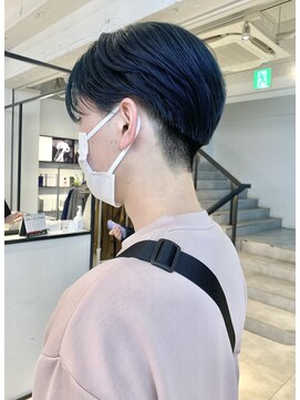 ゼスト パーク(ZEST PARK) 韓国 ツーブロックマッシュ ネイビーカラー  吉祥寺《宮坂紅》