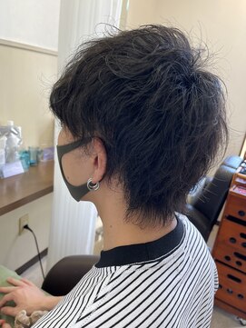 コアフィールフィス(COIFFURE fils) 《見附　今町》メンズ　パーマを生かしたショートヘア