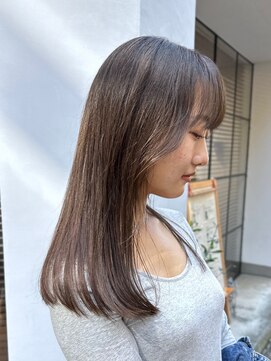 ロイド(Royd.) 切りっぱなしグレージュカラー地毛風ストレートアースカラー