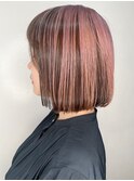 【morio池袋】◎ピンク×ベージュ/ぷつっとボブ◎