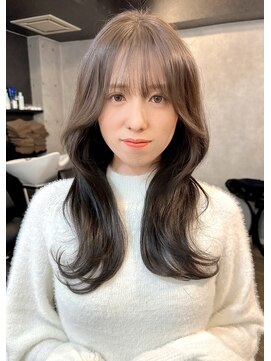 レイラバイアフロート 吉祥寺(Lila by afloat) くびレイヤーエモージュ黒髪ベージュ 20代30代40代