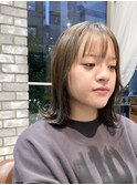 外はねミディ　モテヘアー