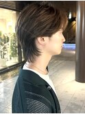 センターパート レイヤーカット