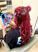 ツインテールお団子ハーフアップ♪