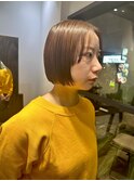 前髪長めラインボブ