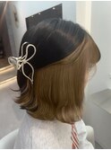 イメチェンヘアスタイル/外はねボブ/韓国/池袋