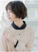 オリーブカラーマッシュパーマショートボブc6越谷20代30代40代