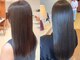 アイコニック 春日店(ICONIQ)の写真/毛先までちゅるん♪自然なストレートヘアで扱いやすくまとまる髪に！毛先まで指通りなめらかなシルク髪◇
