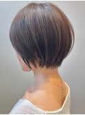 前髪小顔ニュアンスカラー大人ショートボブヘア20代30代40代 