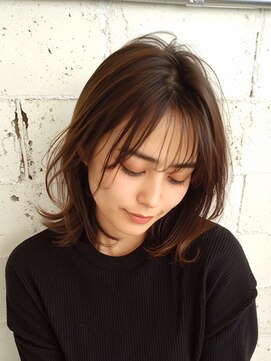 ジェスター 烏丸御池店(JESTER) ミディアム/レイヤー/レイヤーカット/顔周り/ブラウン