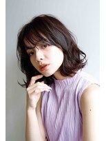 ムウ 難波(MOU)&nbsp;ボブクールショート前髪イメチェンピンクベージュ30代40代50代