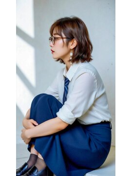 コートフィールエー(CO_T feel.a) 【仙台】忙しい朝も決まる。首元スッキリ外ハネボブ×艶カラー