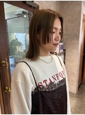 30代40代/切りっぱなし×顔まわりレイヤー