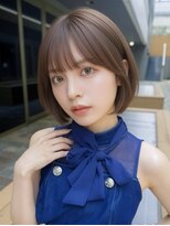 リークフー(Ree cu fuu)&nbsp;レイヤーミディレイヤーカットブリーチ無しカラーシースルー