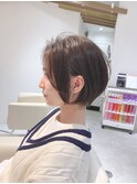 20代30代40代ひし形シルエット束感ショート透明感マロンベージュ
