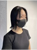 暗髪ボブ/大人かわいい/前髪/美髪