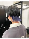 メンズウルフインナーカラー.