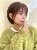 ショコラブラウン 乾かすだけでまとまるボブ