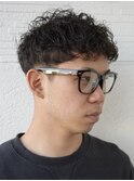 波巻きパーマメンズパーマメンズヘアツーブロックツイストパーマ