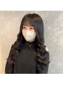 黒髪ロング10代20代プルエクステ丸ごとカラー名古屋