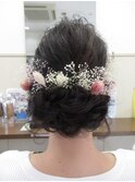 花嫁スタイル ふわふわシニョンまとめ髪