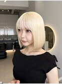 ブロンドボブ/ホワイトブロンド