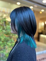 フェアレディ 烏山店(FAIRLADY)&nbsp;個性派ウルフ◎グリーンインナーカラー　姫カットレイヤー