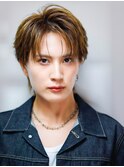 ハイトーンカラーフェザーパーマニュアンスパーマセンターパート