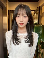 シーン(SCENE)&nbsp;[天神今泉/黒髪カタログ/クラゲヘアー/オリーブグレー]