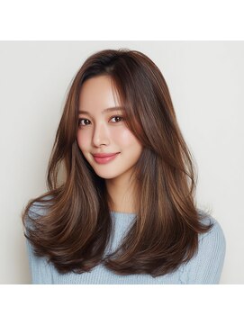 アンサ 椥辻店(ANSA) 顔まわりレイヤーカット&艶カラー☆