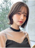 大人可愛い20代30代40代小顔ウルフレイヤーボブ丸みショートボブ