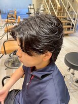 クラップス 横須賀中央店(CLAPS)&nbsp;横須賀men'sフェザーパーマニュアンスパーマセンターパート眉毛